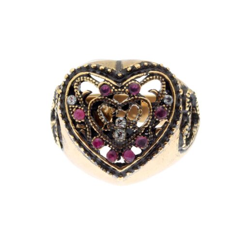 Anello cuore traforato - immagine 2