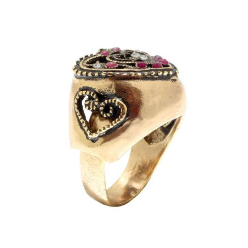 Anello cuore traforato - immagine 4