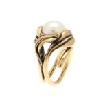 Anello fatto a mano con perla