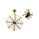Orecchini a forma di ragno con microperle e pietre dure
