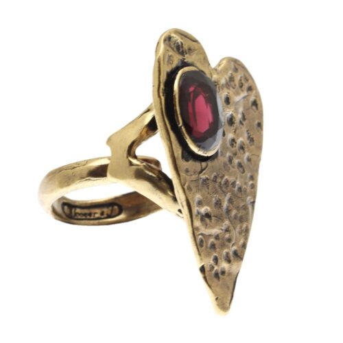 Anello Cuore con Granato - immagine 2