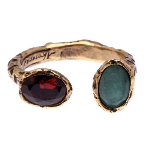 Anello Granato e Smeraldo - immagine 2