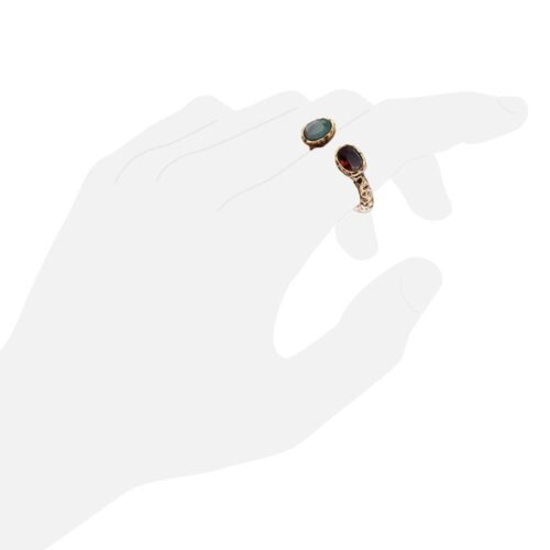 Anello Granato e Smeraldo - immagine 3