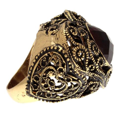 Anello Cuore Traforato Rosso - immagine 3