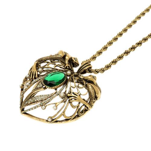 Collana Rane e Cristallo Verde - immagine 2
