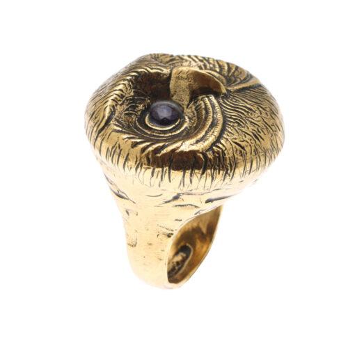 Anello Gufo Occhi Zaffiro - immagine 3