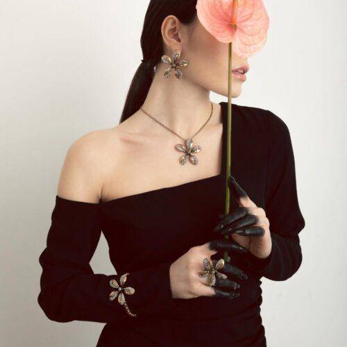 Orecchini Fiore Preziosi - immagine 4