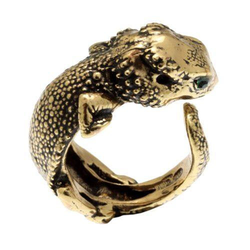 Anello Lucertola Smeraldo - immagine 2