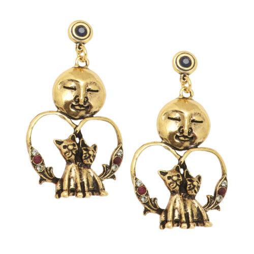 Orecchini Gatti al Chiaro di Luna