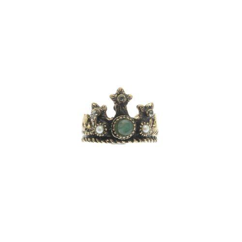 Anello Coroncina Smeraldo - immagine 3