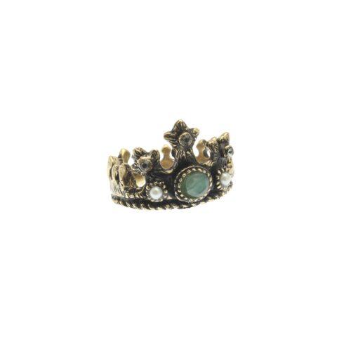 Anello Coroncina Smeraldo - immagine 1