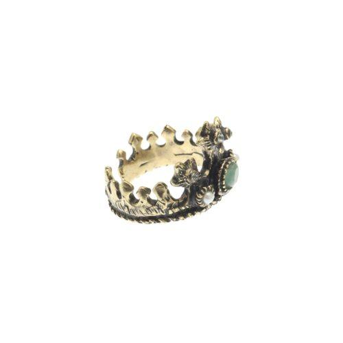 Anello Coroncina Smeraldo - immagine 2