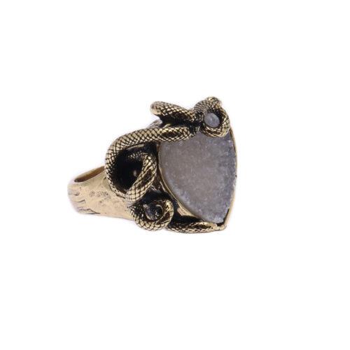 Anello Cuore con Serpente - immagine 3