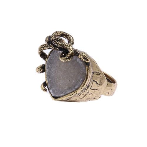 Anello Cuore con Serpente - immagine 1