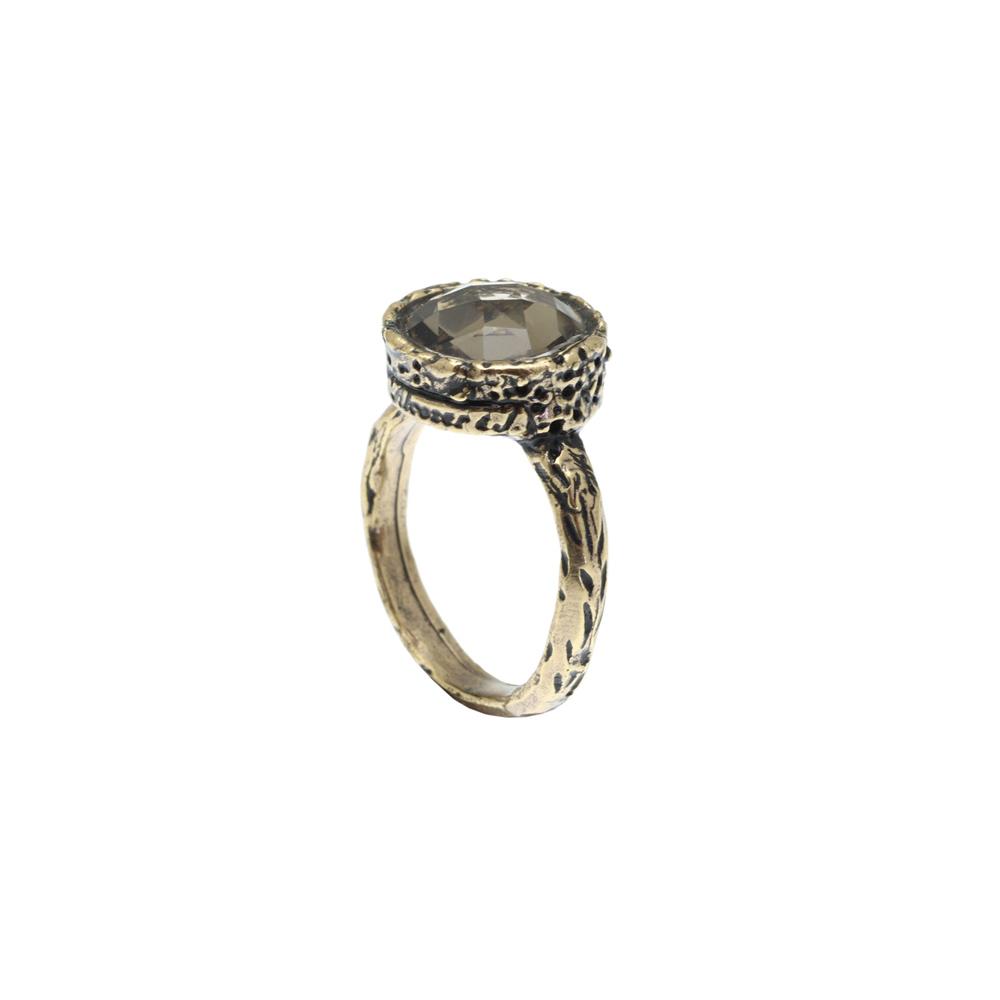 Anello Quarzo Fumé