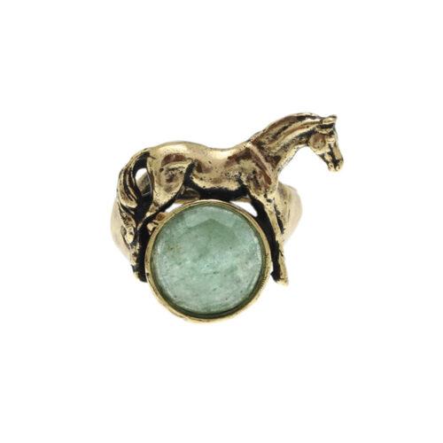 Anello Smeraldo con Cavallo - immagine 1