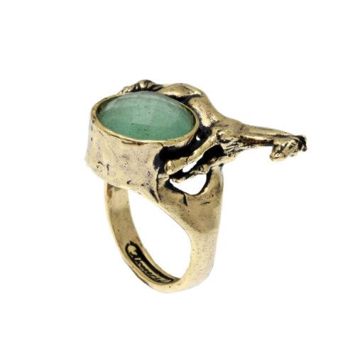 Anello Smeraldo con Cavallo - immagine 2