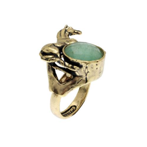 Anello Smeraldo con Cavallo - immagine 3