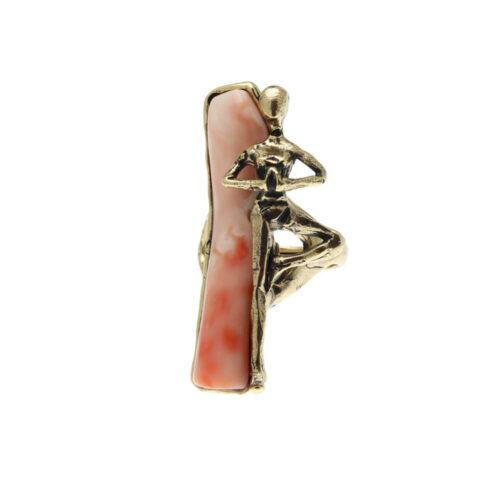Anello Yoga con Corallo - immagine 1