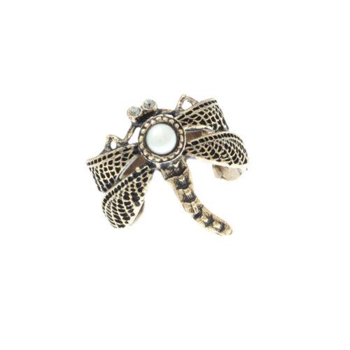 Anello Libellula con Perla - immagine 2