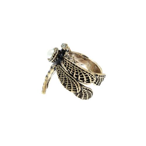Anello Libellula con Perla - immagine 3