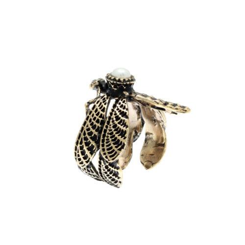 Anello Libellula con Perla - immagine 4