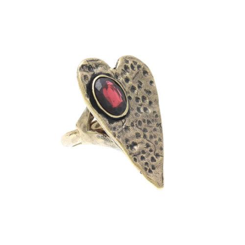 Anello Cuore con Granato - immagine 3