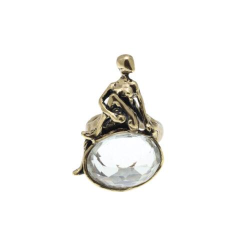 Anello Yoga con Cristallo di Rocca