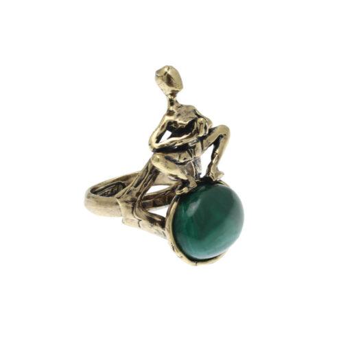 Anello Yoga con Malachite - immagine 3