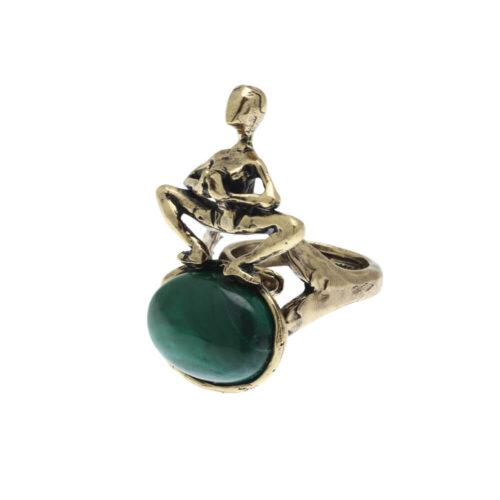 Anello Yoga con Malachite - immagine 2