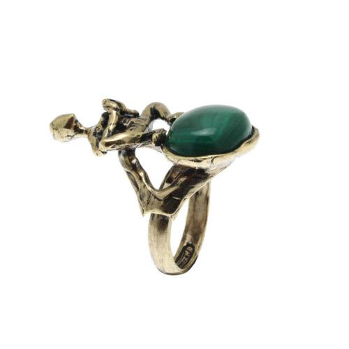 Anello Yoga con Malachite - immagine 4