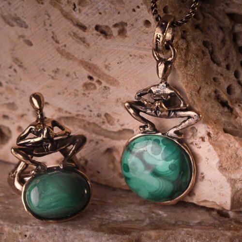 Anello Yoga con Malachite - immagine 7