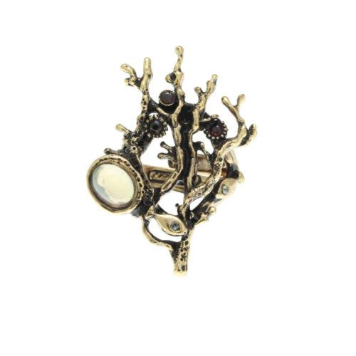 Anello Barriera Corallina con Opale - immagine 3