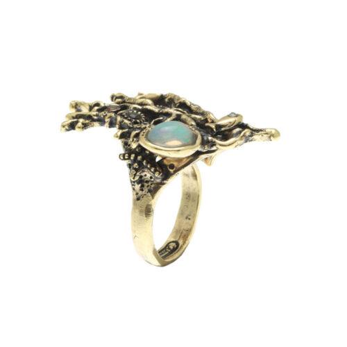 Anello Barriera Corallina con Opale - immagine 4