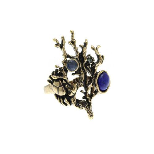Anello Barriera Corallina con Lapis