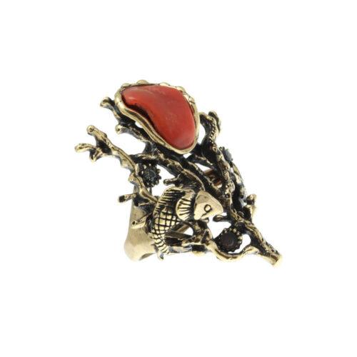 Anello Barriera Corallina con Corallo - immagine 2