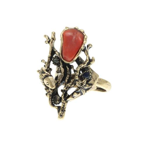 Anello Barriera Corallina con Corallo - immagine 3