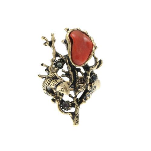 Anello Barriera Corallina con Corallo - immagine 4