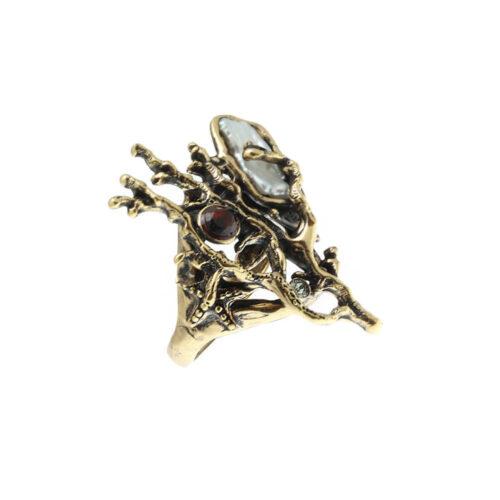 Anello Barriera Corallina con Perla - immagine 5