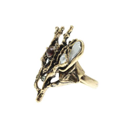 Anello Barriera Corallina con Perla - immagine 2
