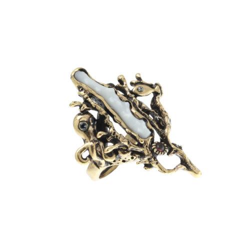 Anello Barriera Corallina con Corallo Bianco - immagine 4