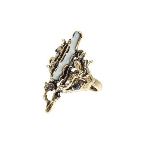 Anello Barriera Corallina con Corallo Bianco - immagine 2
